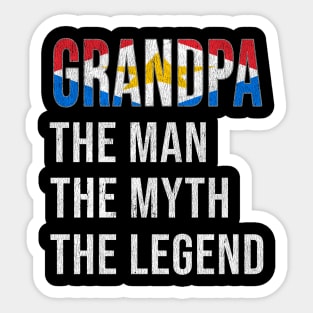 Grand Father Saba Islander Grandpa The Man The Myth The Legend - Gift for Saba Islander Dad With Roots From  Saba Island Sticker